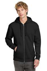 New Era® Heritage Fleece Full-Zip Hoodie - Black - XS